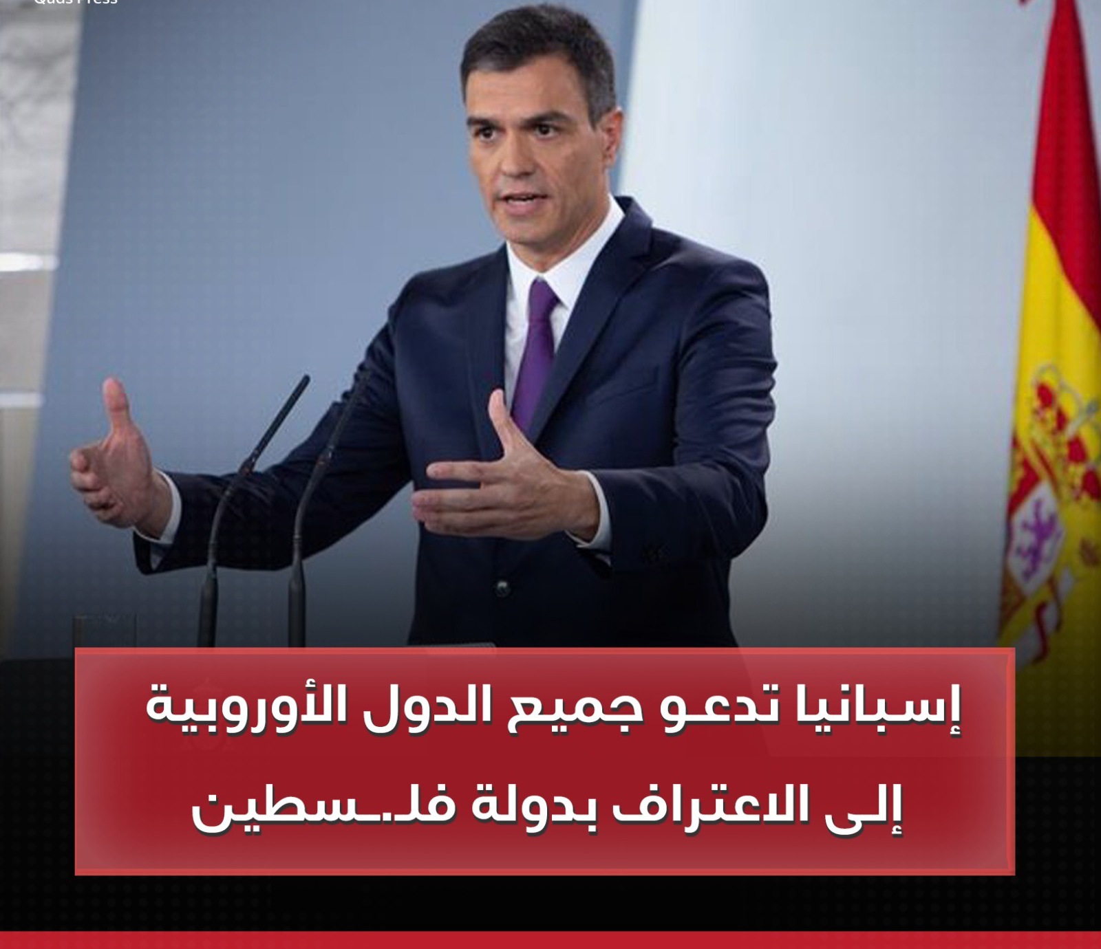 إسبانيا تدعو جميع الدول الأوروبية إلى الاعتراف بدولة فلسطين